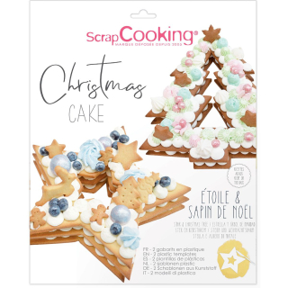 Christmas cake - šablony na vánoční dort sada 2 ks